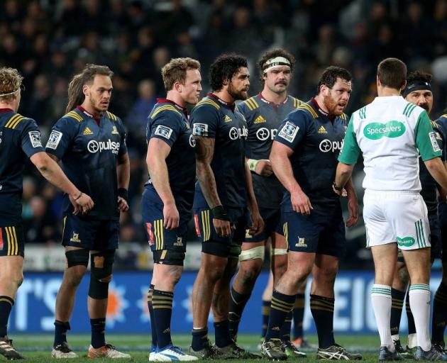Highlanders players during their match against the Reds last weekend. Photo: Getty Images