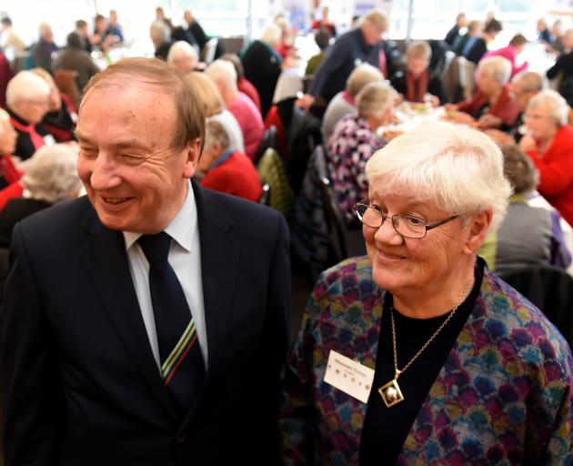 Historian and author Ron Palenski and New Zealand Nurses’ Memorial Fund chairwoman Maureen Trevor...