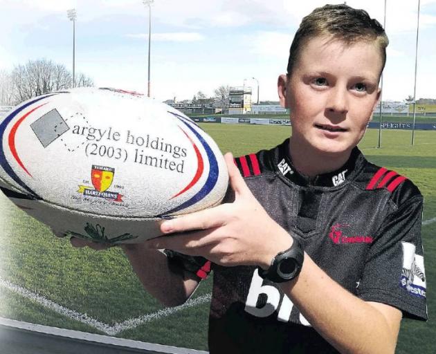 Timaru ball boy Flynn Smith will be running the sidelines at Alpine Energy Stadium this afternoon for the Crusaders and Highlanders. PHOTOS: ALEXIA JOHNSTON