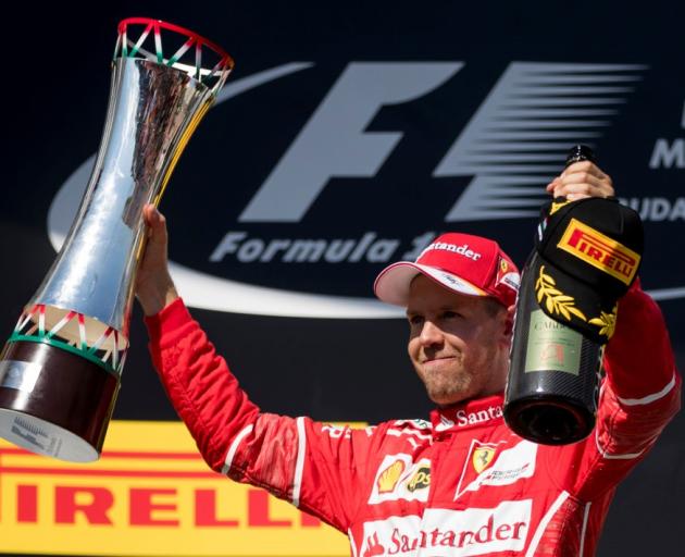 Sebastian Vettel after winning the Hungarian GP. Photo: Getty Images