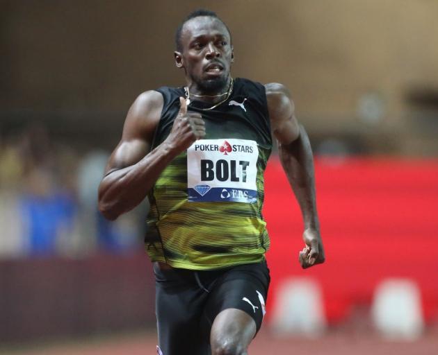 Usain Bolt running in Monaco last week. Photo: Getty Images