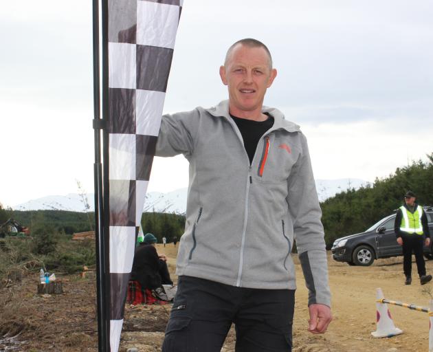 Mission accomplished... Dunedin endurance runner Glenn Sutton (43) wins the 200km event at the Great Naseby Water Race on Saturday. Photo:Jono Edwards