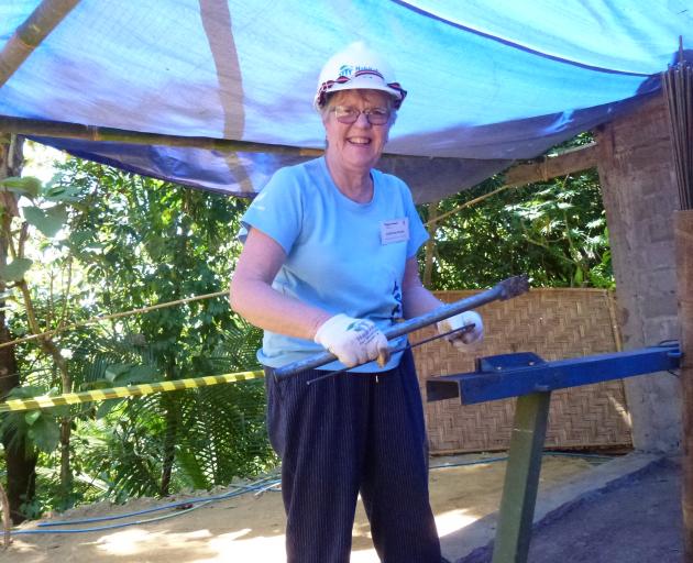 Catherine Brown, of Bannockburn, on the site of a Habitat for Humanity project in Indonesia....