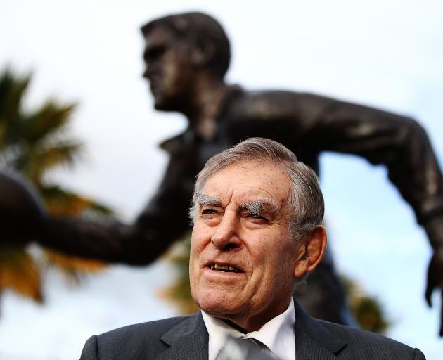 Sir Colin Meads' last public appearance the 81-year-old made was in Te Kuiti to unveil his 2.7 metre statue in June. Photo: Getty Images