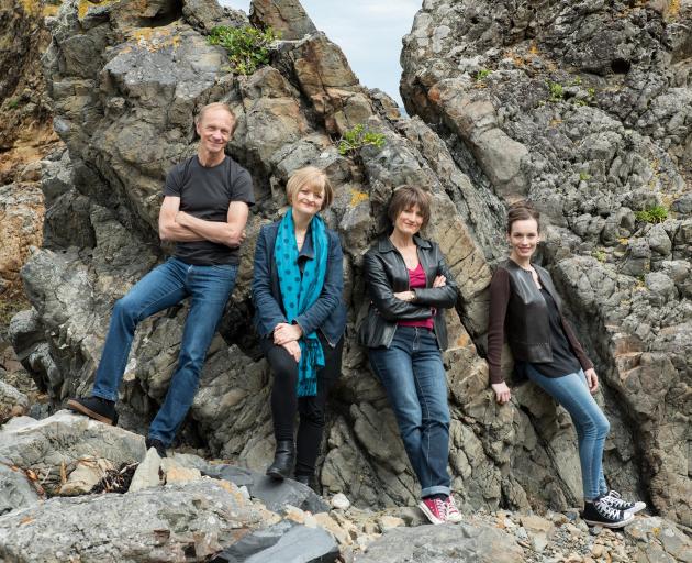 Looking after themselves is important to the New Zealand String Quartet (from left), Rolf Gjelsten, Gillian Ansell, Helene Pohl and Monique Lapins. Photo: Supplied