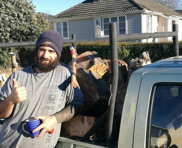 Simon Cotton is helping those in need of firewood throughout the Waimate district by providing it...