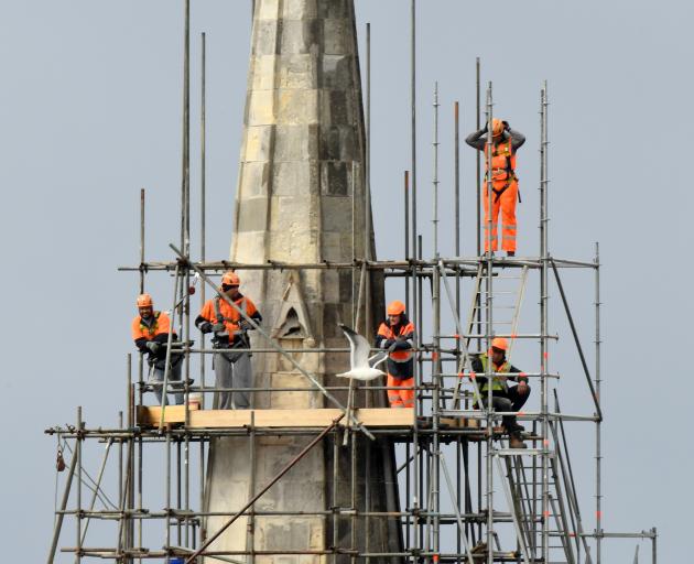 Scaffolders (clockwise from top right) Sam Morris, Ioane Aleni, Jack Donaldson, Laurie Kean and...