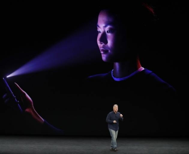 The phone features wireless charging, an infrared camera and hardware for facial recognition, which replaces the fingerprint sensor for unlocking the phone. Photo: Reuters