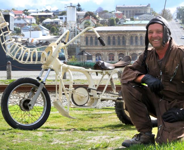 Matt King sees a lot of rubberneckers these days, when he takes his moa bike on Oamaru streets....
