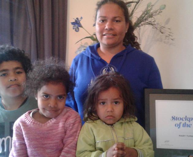 Mary Tuinawaivuvu with her children, Khalani, Tina and Leah, after Mary won the prestigious...