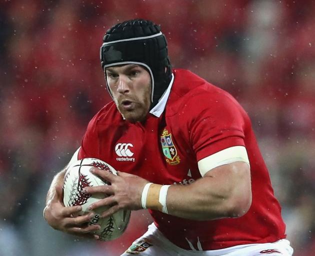 Sean O'Brien runs the ball for the Lions against the All Blacks. Photo: Getty Images