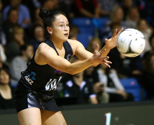 Whitney Souness of New Zealand during the 2017 Netball Quad Series match between the New Zealand Silver Ferns and the England Roses at The Trusts Arena on August 30, 2017 in Auckland. Photo: Getty Images