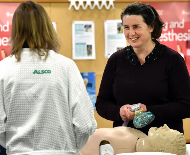 Dunedin Hospital anaesthetist Julie Thompson (right) demystifies the procedure to patient Jane...