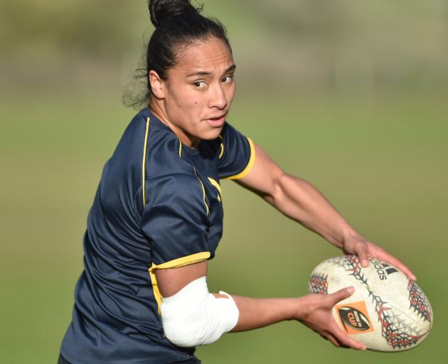 Otago Spirit No 8 Angie Sisifa at practice on Thursday evening. Photo: Gregor Richardson