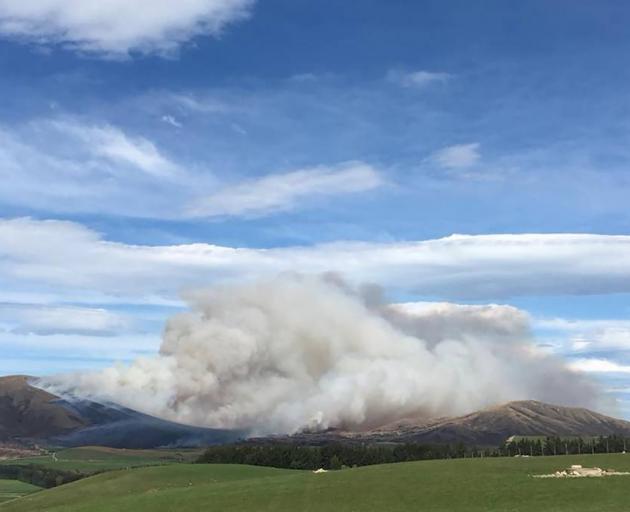The burn-off in the Te Anau district. Photo / Te Anau Volunteer Fire Brigade