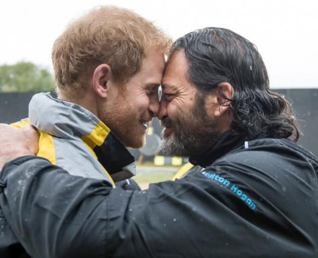 Prince Harry and Willie Apiata VC, mid-hongi at the Invictus Games in Toronto. Photo: NZ Defence Force Prince Harry and Willie Apiata VC, mid-hongi at the Invictus Games in Toronto. Photo: NZ Defence Force