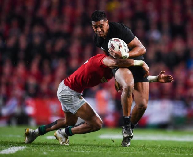 Julian Savea in his most recent test for the All Blacks against the British and Irish Lions....