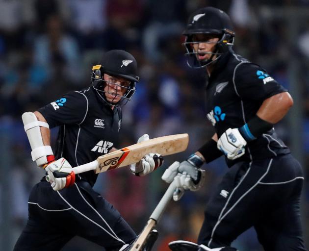 Tom Latham (left) and Ross Taylor run between the wickets for the Black Caps in their triumph in...