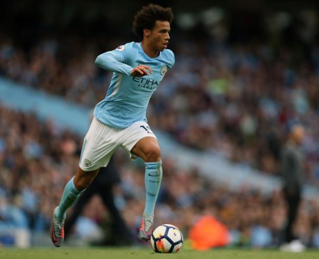 Manchester City's Leroy Sane in action against Stoke. Photo: Getty Images