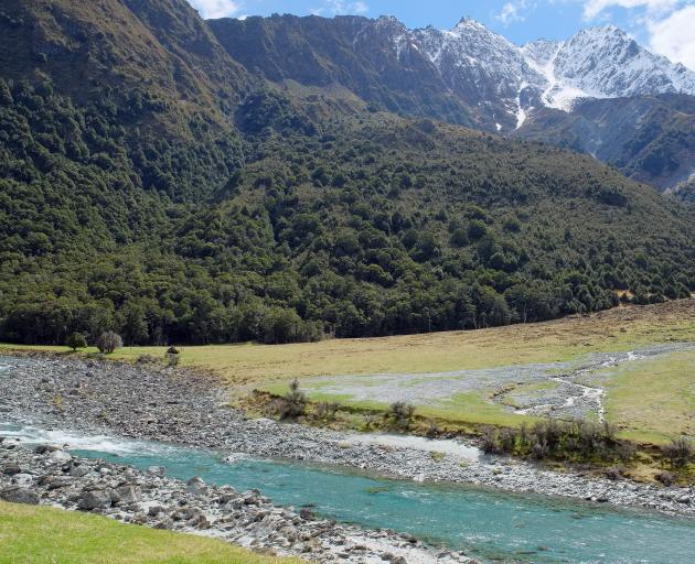The west branch of the Matukituki River. Both branches of the river have been declared off limits...