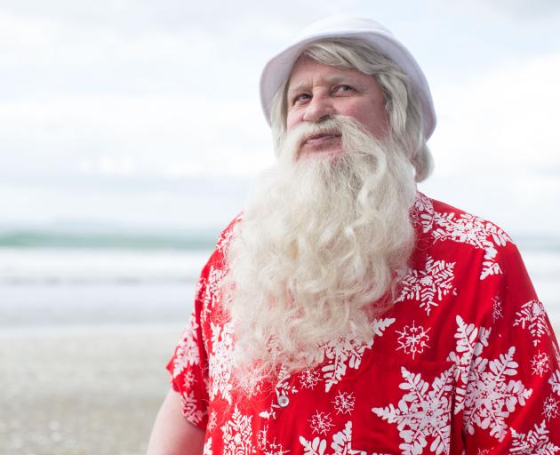 Finnish actor Kari Vaananen as Santa, enjoying a little December sun. Photo: Supplied