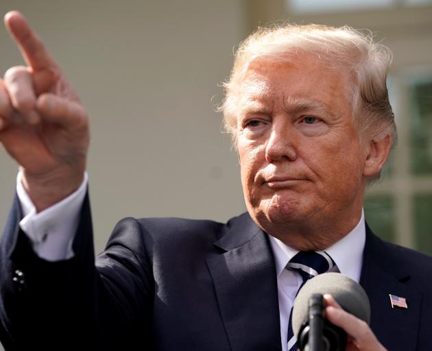 US President Donald Trump during a news conference at the White House. Photo: Reuters 