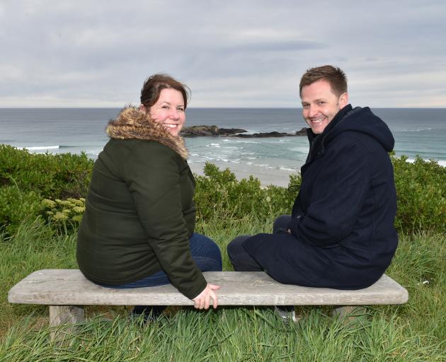 Dunedin writer Emma Schranz and director David Hay have won an international award for their short film Cold Fish, which was shot almost entirely at Smaills Beach, Dunedin. Photo: Tim Miller