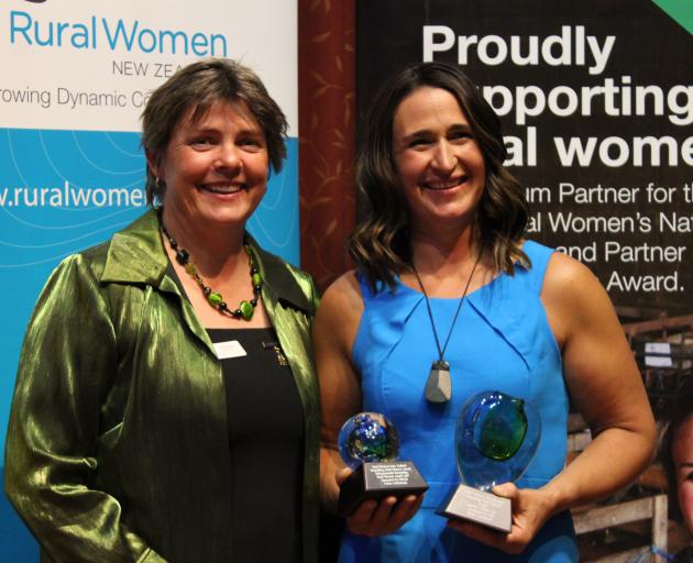 Rural Women New Zealand national president Fiona Gower (left) and Tannacrieff Wines and DC Wines...