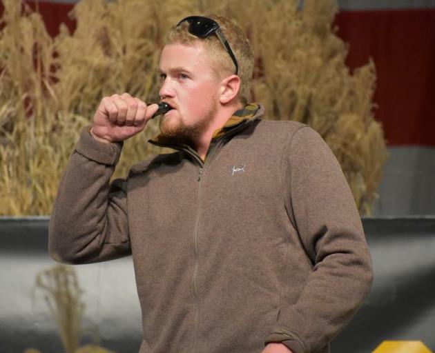 Hunter Morrow, of Luggate, competes at the World Waterfowl Calling championships at the weekend....