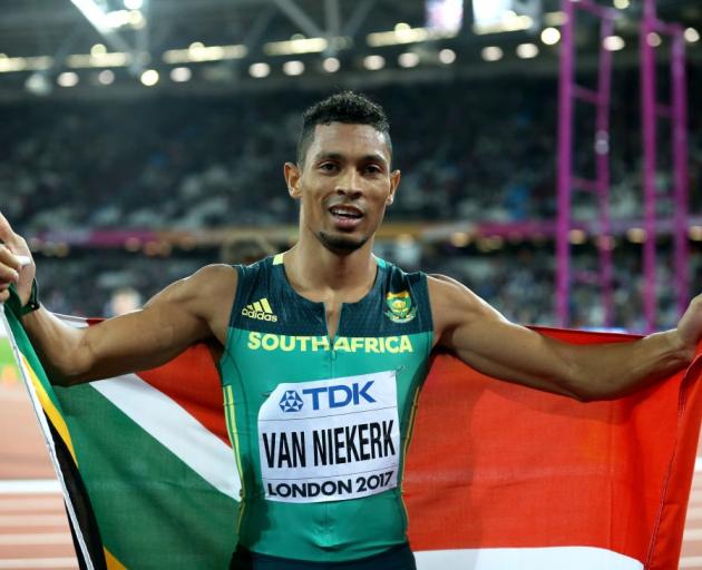 Wade van Niekerk after winning silver in the 200m at the world championships in London this year....