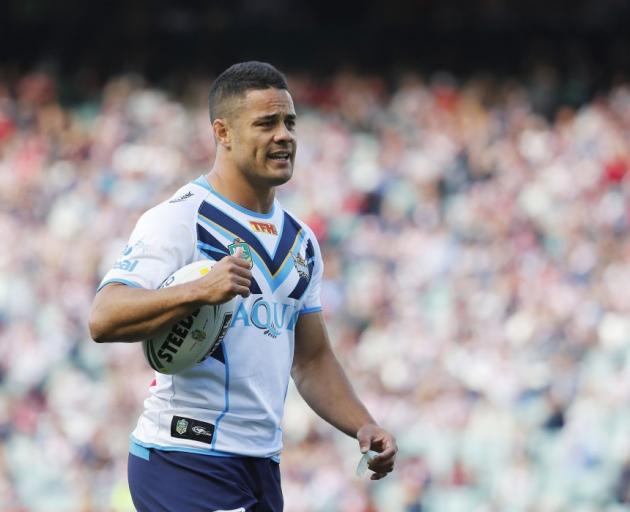 Jarryd Hayne during a game for the Gold Coast Titans this year. Photo: Getty Images