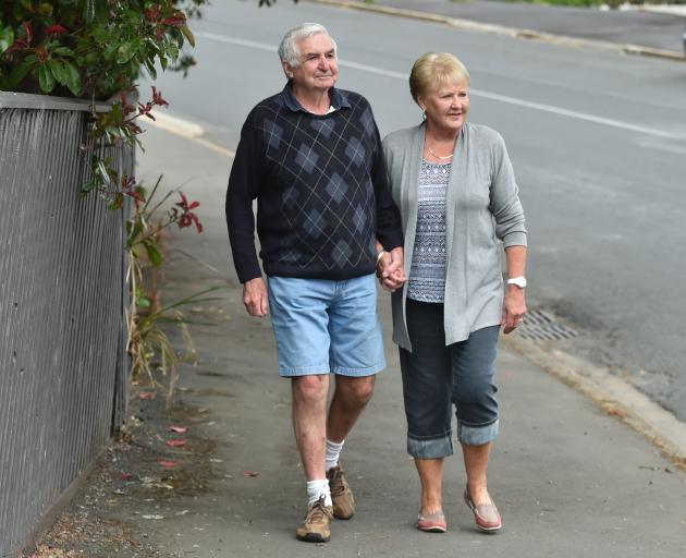 Kevin and Kay Small outside their Dunedin home yesterday. Photo: Gregor Richardson