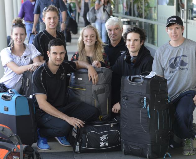 New Zealand curling representatives Jessica Smith, Ben Smith, Simon Neilson, Mhairi-Bronte Duncan...