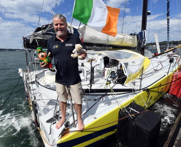 A year after he was towed into the city with a broken mast, Irish solo-sailor Enda O'Coineen is preparing to leave Dunedin on Friday on a two-month journey to France. Photo: Stephen Jaquiery