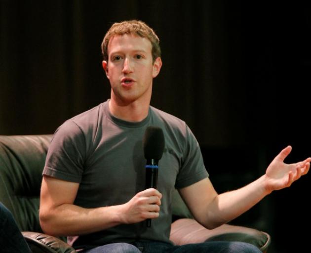 Facebook Chief Executive Mark Zuckerberg addresses students at the Moscow State University in...