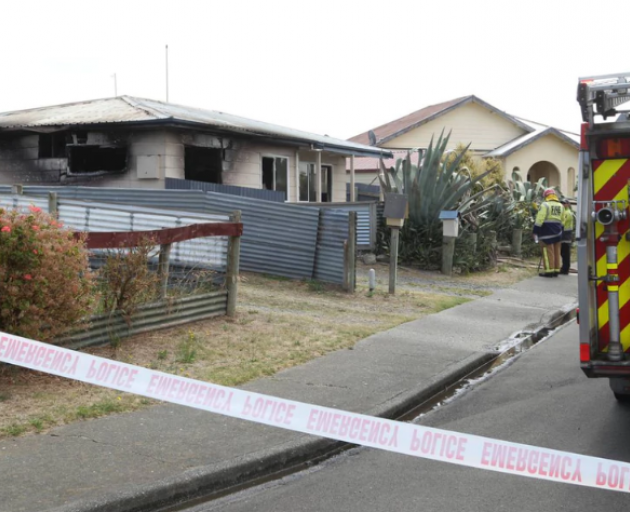 The house was extensively damaged. Photo: NZ Herald