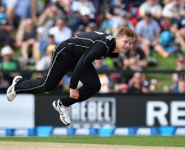 Lockie Ferguson bowls for the Black Caps earlier in the ODI series against Pakistan. Photo: Getty...