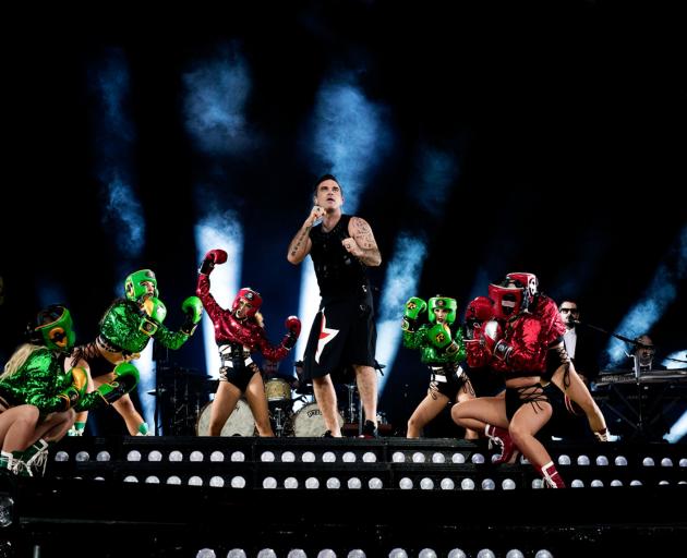 Robbie Williams blows through town next month with his Heavy Entertainment Show. Photos: supplied