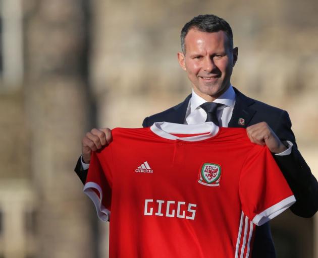 Ryan Giggs after being unveiled as the new Wales football manager. Photo: Getty Images