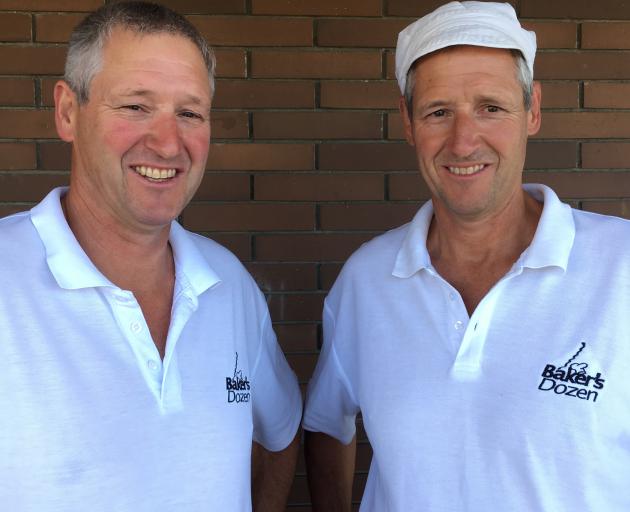 Baker’s Dozen co-owners Alan (left) and Peter McCutcheon, of Dunedin, are standing firm on their decision to sell hot cross buns no earlier than a month before Easter, despite supermarkets already selling them. Photo: Shawn McAvinue Baker’s Dozen co-owners Alan (left) and Peter McCutcheon, of Dunedin, are standing firm on their decision to sell hot cross buns no earlier than a month before Easter, despite supermarkets already selling them. Photo: Shawn McAvinue