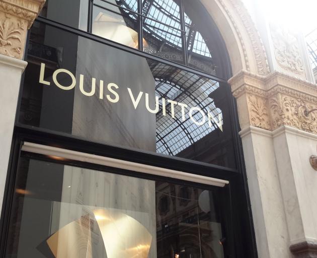 One of the many high-fashion stores in Milan.