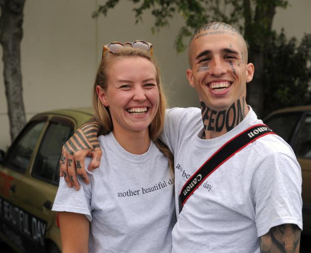 With his girlfriend Elena Engelharet, Romanian-born Catalin Onc hopes to pass on a positive...