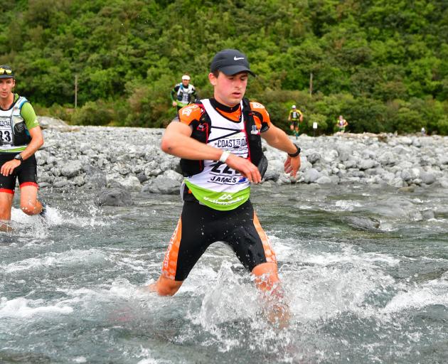 James Munro races through water in Interception Valley on Day 1 of the two-day Coast to Coast on...