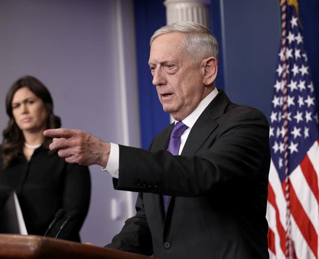 US Defence Secretary Jim Mattis told reporters he is still unsure who directed the recent...