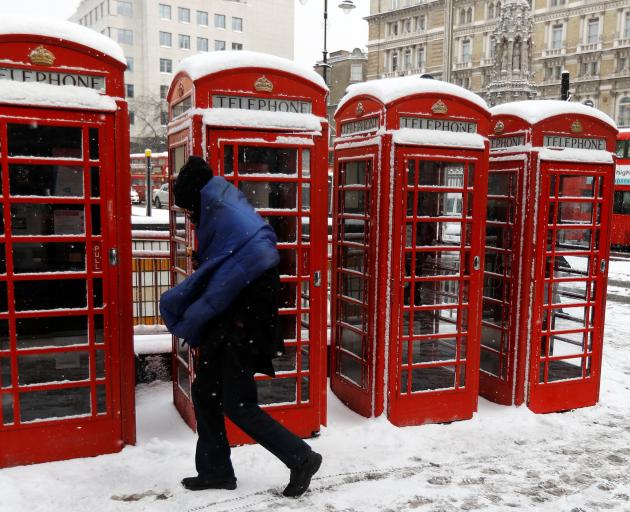 The snow is still piling up in Britain and other parts of Europe. Photo: Reuters