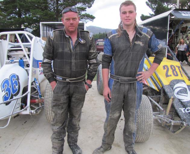 Alexandra father and son racing duo Shaun  (left) and Brayden Couper at the Central Motor...