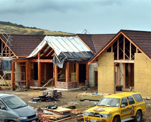 Dunedin's residential construction is already meeting demand. Photo by Stephen Jaquiery.