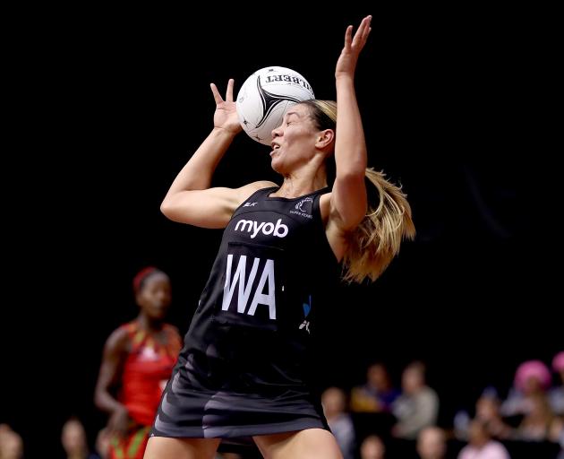 Grace Kara of the Silver Ferns loses the ball. Photo: Getty Images