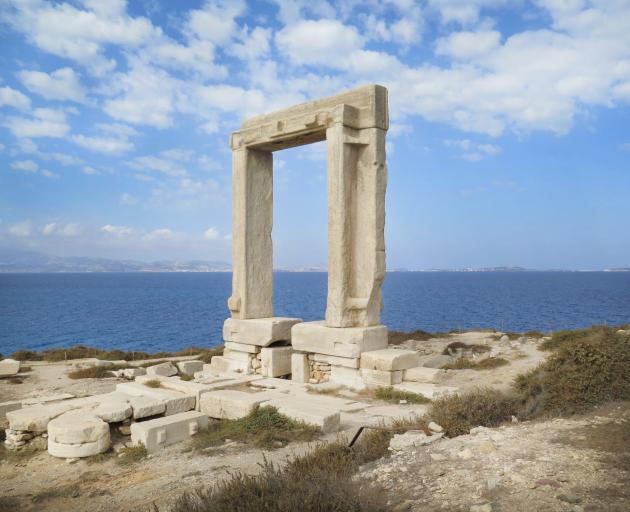 The doorway to the ancient Temple of Apollo. The temple was never finished.
