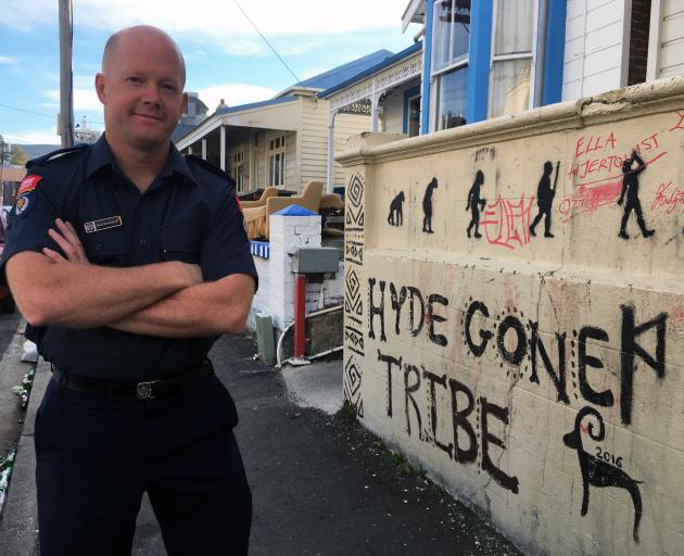 Fire and Emergency New Zealand fire risk management officer Mark Bredenbeck in Hyde St on Tuesday...